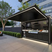 Residential Luxury Model SS304 Stainless Steel Outdoor Kitchen With Electric Door Shed