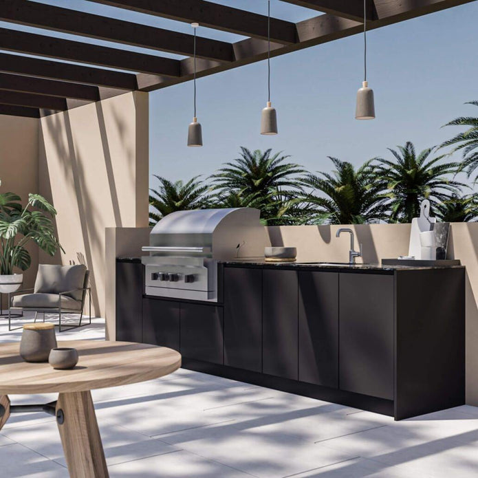 Easy Maintenance Custom SS304 Stainless Steel Outdoor Kitchen BBQ Island Anti Insect