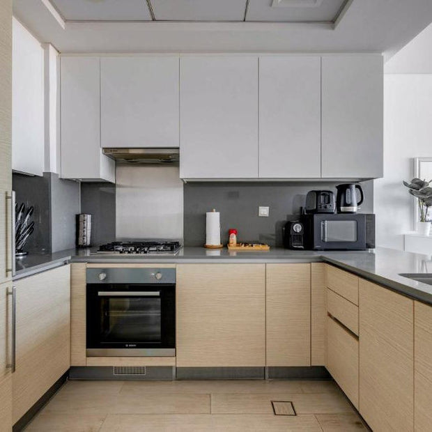 Factory Direct U Shaped 304 Kitchen Cabinet - Shock Resistance, Modern Minimalist