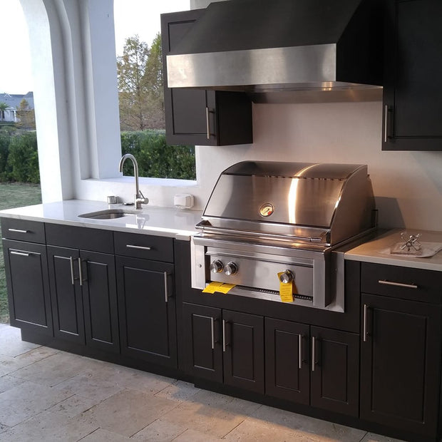 Custom Stylish 304 Stainless Steel Outdoor Kitchen Sink Cool Colors With Cupboard