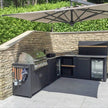 Fireproof Custom SS304 Stainless Steel Outdoor Kitchen Cabinets With Gas Grill For Villa