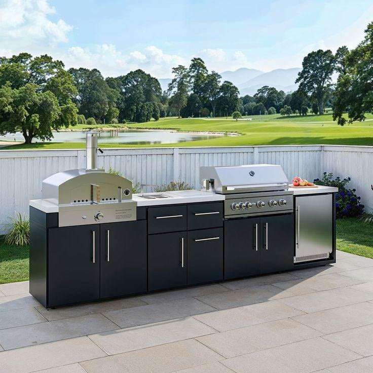 For Outside Custom Stainless Steel Outdoor Kitchen Antirust With Outdoor Grill