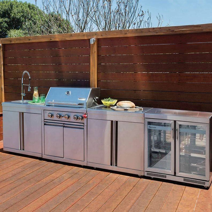 Modern Design Modular Stainless Steel Outdoor Kitchen Appliances Mildew Proof For Courtyard