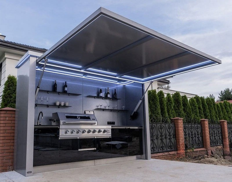 Industrial Strength Build SS304 Stainless Steel Outdoor Kitchen Shed Set