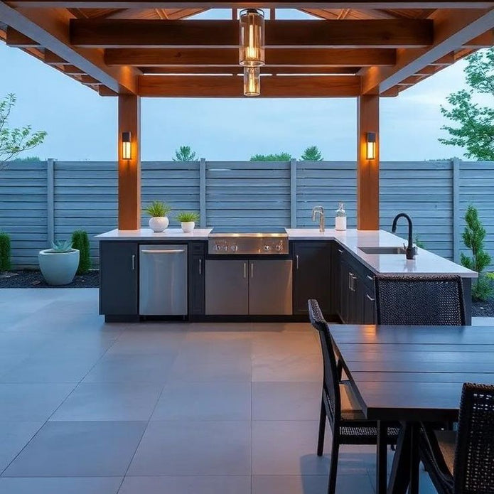 Anti Deformation Custom SS304 Stainless Steel Outdoor Garden Kitchen Mildew Proof For Patio