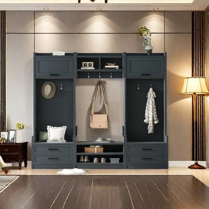 For Front Door Area SS304 Stainless Steel Entryway Cabinet With Anti-fingerprint Key Tray