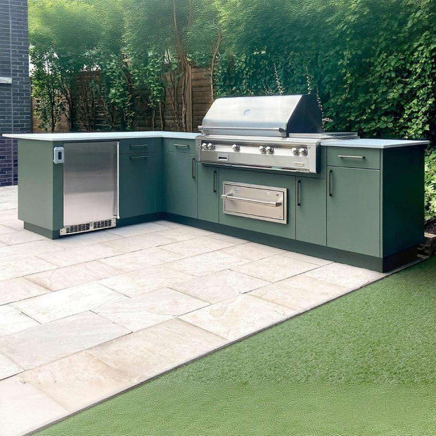 Custom Size 304 Stainless Steel Outdoor Kitchen Island Zero Formaldehyde For Patio