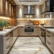 Custom U Shaped 304 Stainless Steel Kitchen Cabinet Set - Mildew Proof, Durable