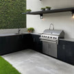 Custom New Product 304 Stainless Steel Outdoor Garden Kitchen Recycle With MINI Glass Fridge