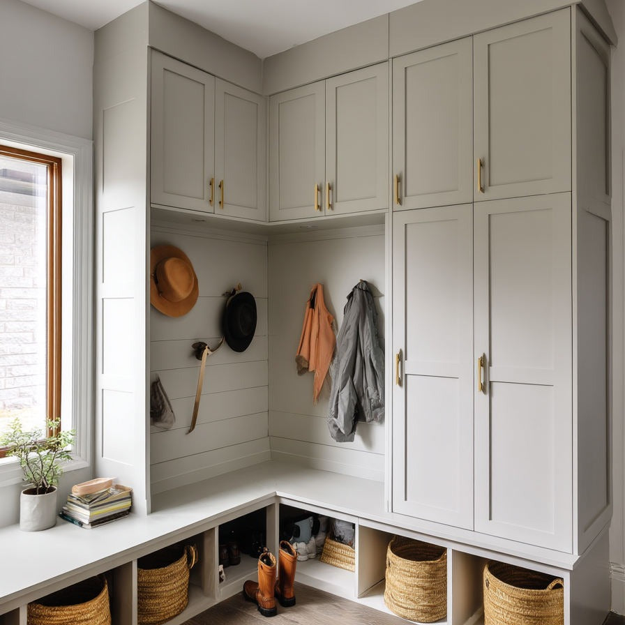 304 Stainless Steel Entryway Cabinet With Soft-close Parcel Drawer For Front Door Area
