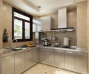 OEM/ODM U Shaped Stainless Steel Kitchen Cabinet Body - Waterproof, Metallic Texture