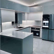 High End U Shaped Stainless Steel Kitchen Cabinet Set - Moisture Resistant, Low Maintenance