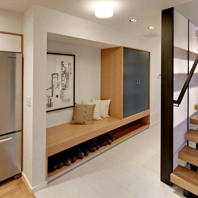 For Front Door Area Stainless Steel Entryway Cabinet With Multi-layer Shoe Storage