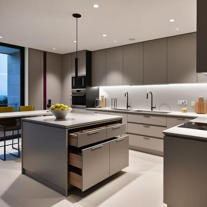 Wholesale Island Stainless Steel Kitchen Cabinet with Drawers - Mildew Proof, Premium