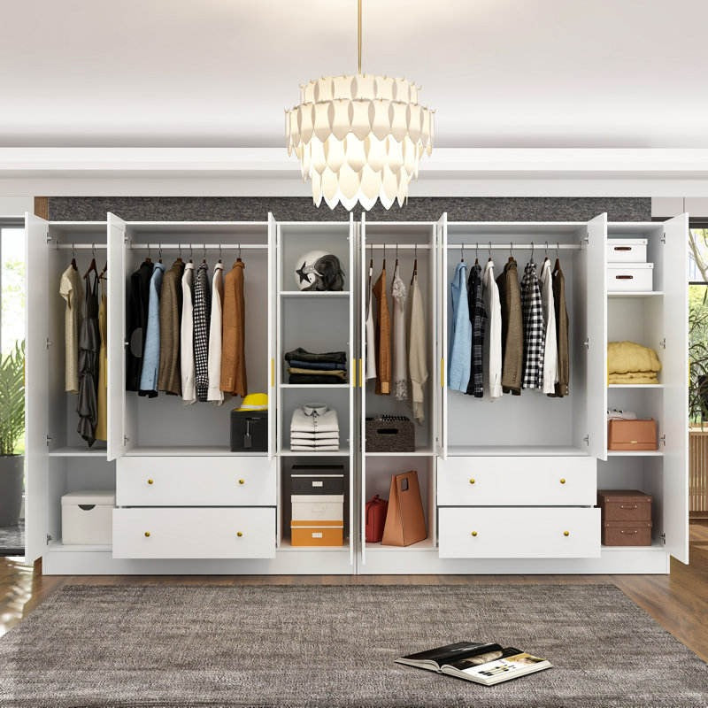 For Home Built-in Stainless Steel Wardrobe With Custom Size And Storage Zones
