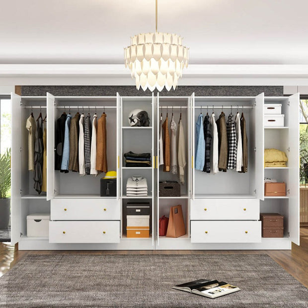 For Home Built-in Stainless Steel Wardrobe With Custom Size And Storage Zones