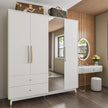 Soft Close Hinges Combination Stainless Steel Wardrobe For Home Bedroom