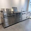 Metallic Texture Modular SS304 Stainless Steel Outdoor Kitchen Sink With Refrigerator