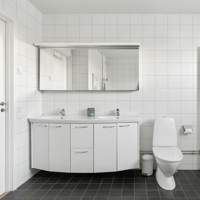 Corrosion Preventive Wall Hung SS304 Stainless Steel Bathroom Vanity Cabinet Anti Deformation