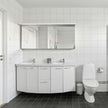 Corrosion Preventive Wall Hung SS304 Stainless Steel Bathroom Vanity Cabinet Anti Deformation