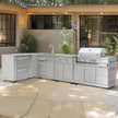 Modular Durable 304 Stainless Steel Outdoor Kitchen Island Waterproof For Backyard