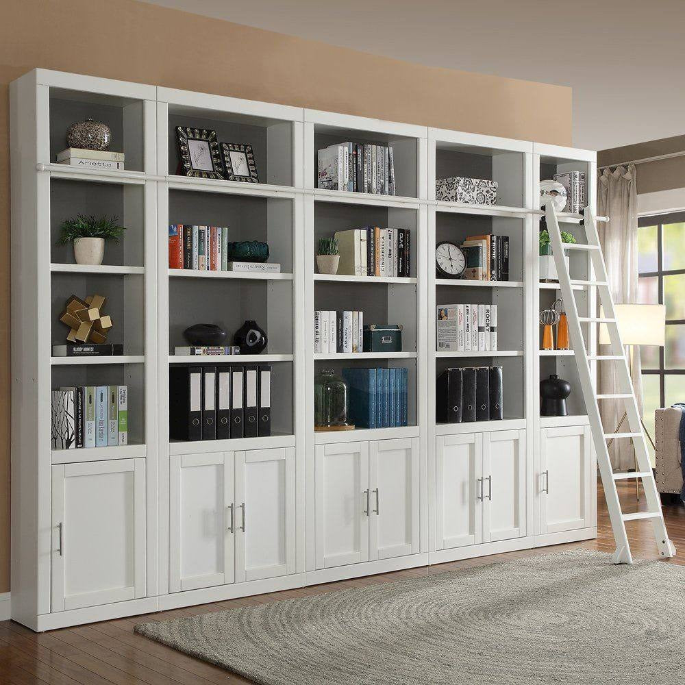 Lightweight Freestanding SS304 Stainless Steel Bookshelf With Easy-move Casters For Rental Home