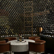 Custom Shelf Height SS304 Stainless Steel Wine Cellar Wine Rack For Restaurant With LED Light