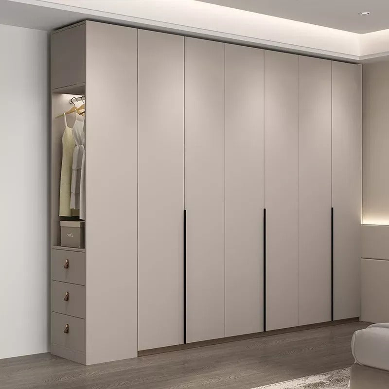 For Bedroom Built-in Stainless Steel Wardrobe With Shoe Rack And Clothes Zone
