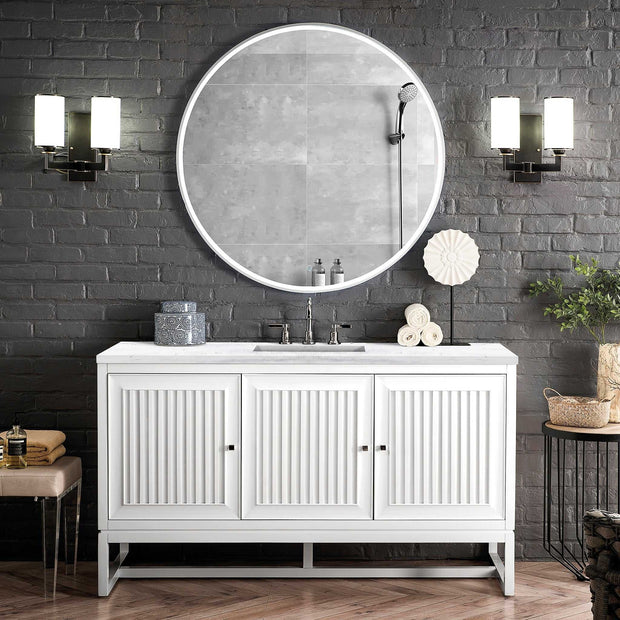 Floor Mounted 304 Stainless Steel Bathroom Vanity Shock Resistance Modern Design For Small Bathrooms