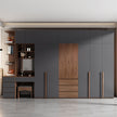 Moisture Resistant Built-in Stainless Steel Wardrobe Cabinet For Basement Bedroom With LED Light