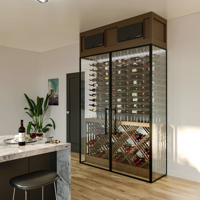 Red Wine Temperature Control 304 Stainless Steel Freestanding Wine Cabinet For Apartment