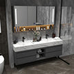 Wall Hung 304 Stainless Steel Bathroom Cabinet Safe To Use Environmental Protection For Guest Bathroom