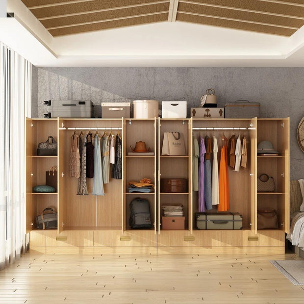 Detachable Side Racks Combination Stainless Steel Wardrobe For Villa Bedroom