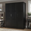 Hanging Rail And Shelves Freestanding Stainless Steel Wardrobe For Guest Room