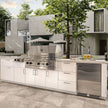 For Villa Modular Stainless Steel Outdoor Kitchen Grill Island Anti Deformation