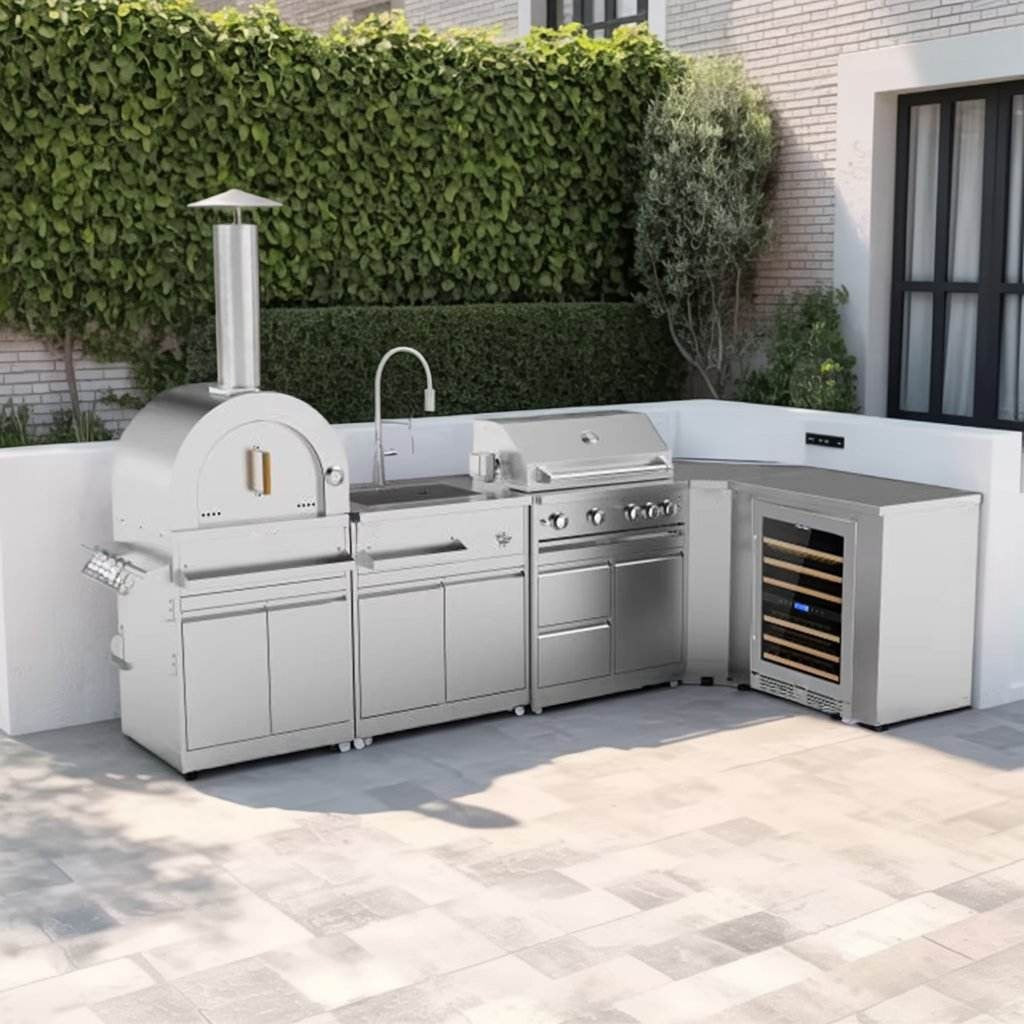 Modular Premium 304 Stainless Steel Outdoor Kitchen Appliances Environmental Protection For Courtyard