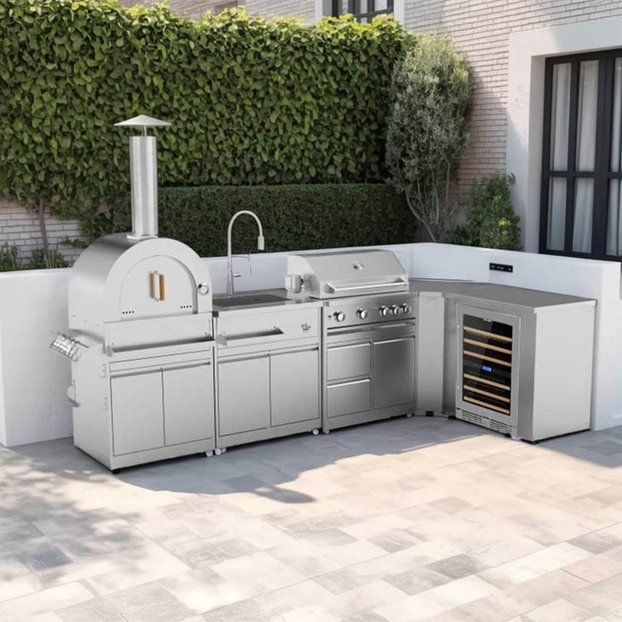 Modular Premium 304 Stainless Steel Outdoor Kitchen Appliances Environmental Protection For Courtyard