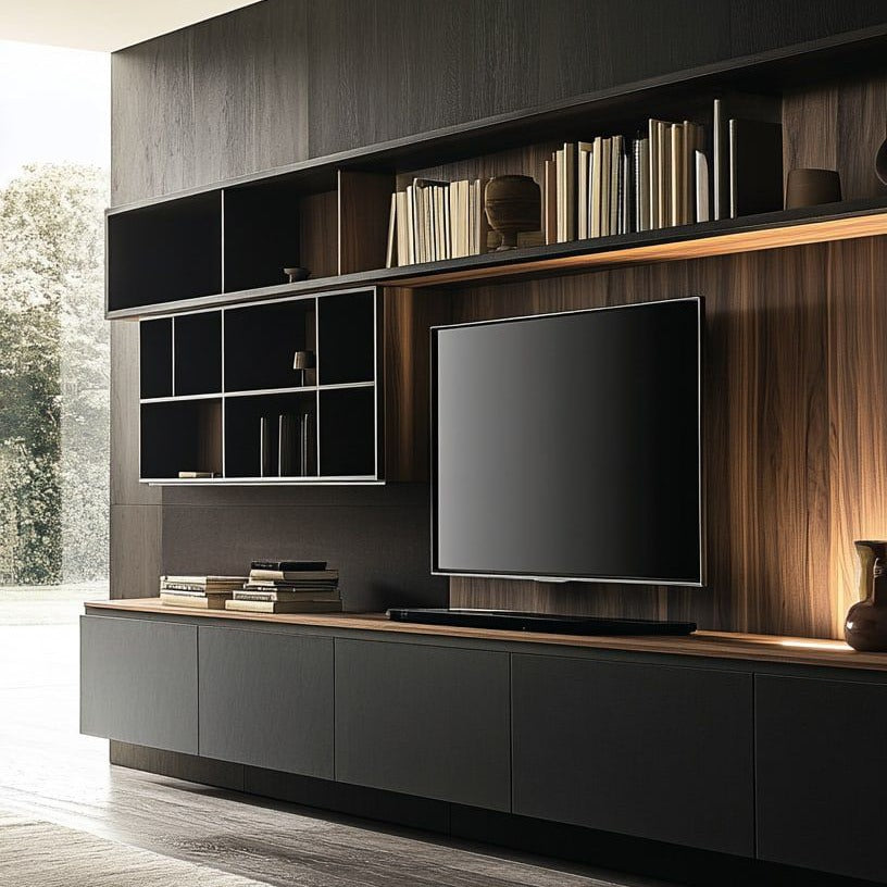 Heavy-duty Brackets 304 Stainless Steel TV Cabinet Wall Mounted For Living Room