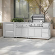 Easy Maintenance Modular SS304 Stainless Steel Outdoor Kitchen BBQ Island Anti Insect