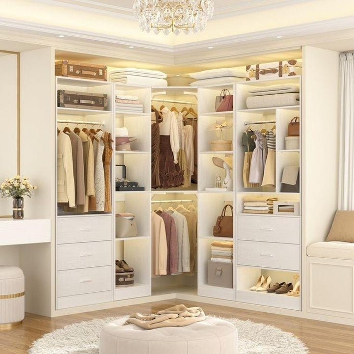 Shoe Rack Drawers Walk-in Stainless Steel Wardrobe For Dressing Room