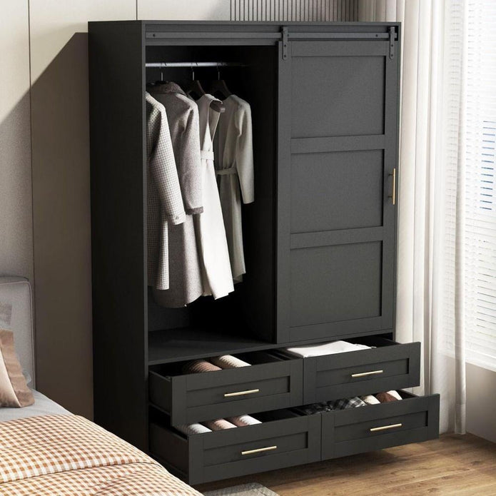 Decorative Details Freestanding Stainless Steel Wardrobe For Home Bedroom