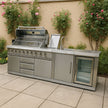 For Camping Site Modular Stainless Steel Outdoor Kitchen Set Multi Functional With Sink Faucet