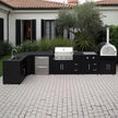 For Poolside Modular Stainless Steel Outdoor Kitchen Grill Antibacterial With Bbq Grill