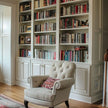 Built-in Stainless Steel Bookshelf With Document Tray For Home Office