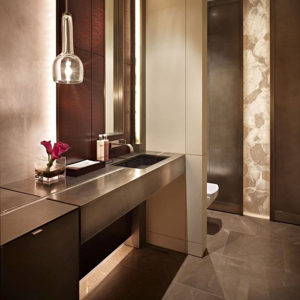 For Small Bathrooms Wall Hung Stainless Steel Bathroom Vanity Antirust With Smart Mirror