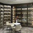 Mirror Door SS304 Stainless Steel Wine Cellar Wine Rack For Hotel With Adjustable Racks