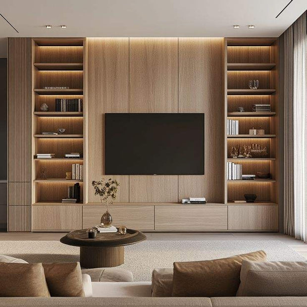 304 Stainless Steel TV Cabinet Built-In With Silent Slides For Family Room
