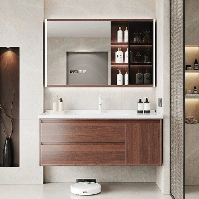 European Style Floor Mounted SS304 Stainless Steel Bathroom Vanity Cabinet Corrosion Preventive