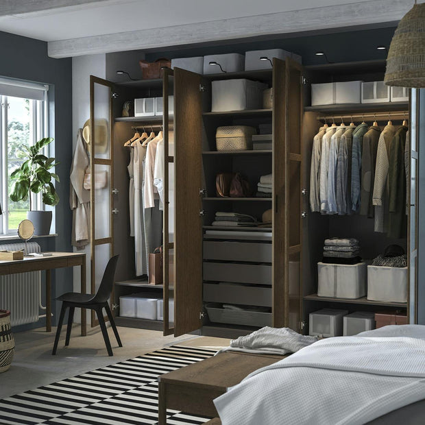 Shoe Storage Integration Built-in Stainless Steel Wardrobe For Bedroom