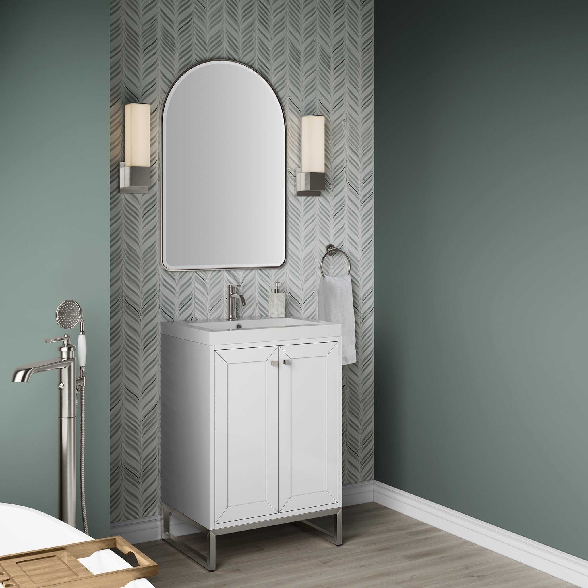For Compact Bathroom Floor Mounted Stainless Steel Bathroom Vanity Anti Deformation